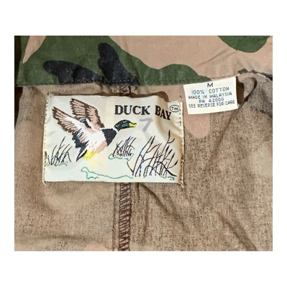 Men’s Vintage Duck Bay Button Front Camouflage Coveralls Sz Medium - Picture 4 of 4